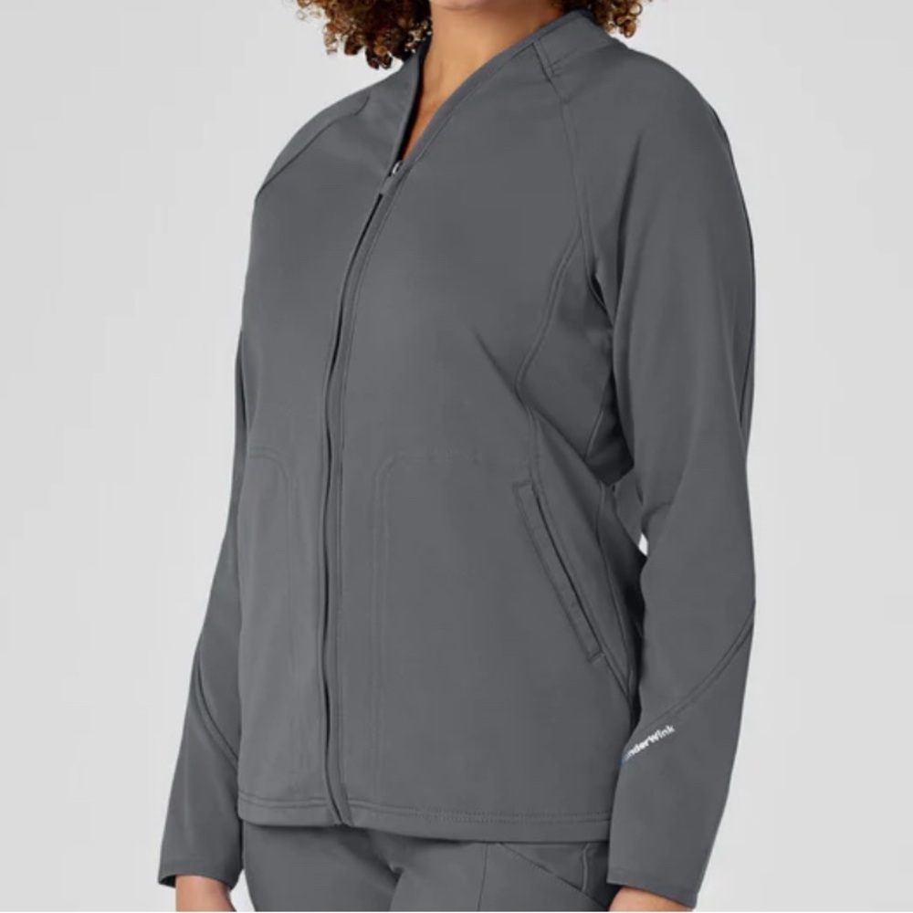 WonderWink Women's Utility Jacket in Charcoal Gray